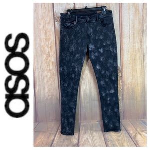 💙ASOS Black/White Marble Skinny Jean Size 32